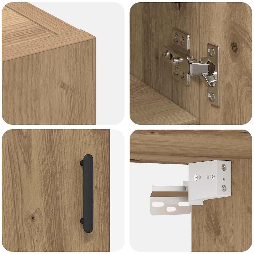 Mobiletto a muro Rovere artigianale 60 x 31 x 70 cm | homemem39