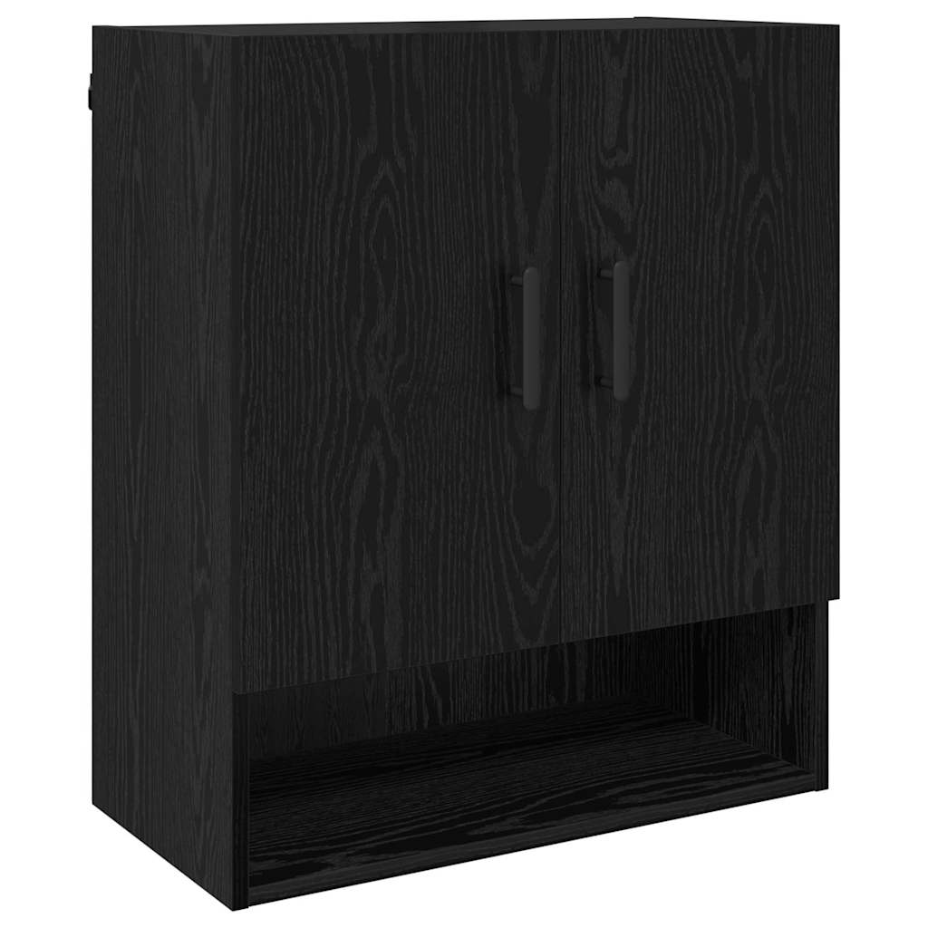 Mobiletto a muro Rovere Nero 60 x 31 x 70 cm Legno multistrato | homemem39