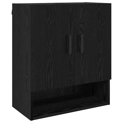 Mobiletto a muro Rovere Nero 60 x 31 x 70 cm Legno multistrato | homemem39