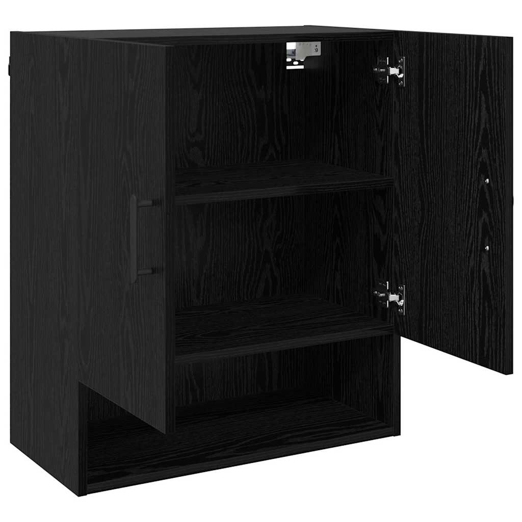 Mobiletto a muro Rovere Nero 60 x 31 x 70 cm Legno multistrato | homemem39