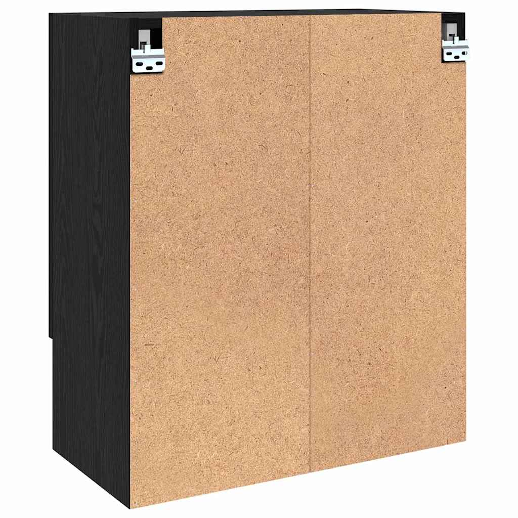 Mobiletto a muro Rovere Nero 60 x 31 x 70 cm Legno multistrato