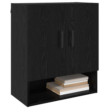 Mobiletto a muro Rovere Nero 60 x 31 x 70 cm Legno multistrato | homemem39