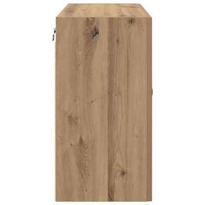 Armadietto a muro rovere artigianale 60 x 31 x 60 cm | homemem39