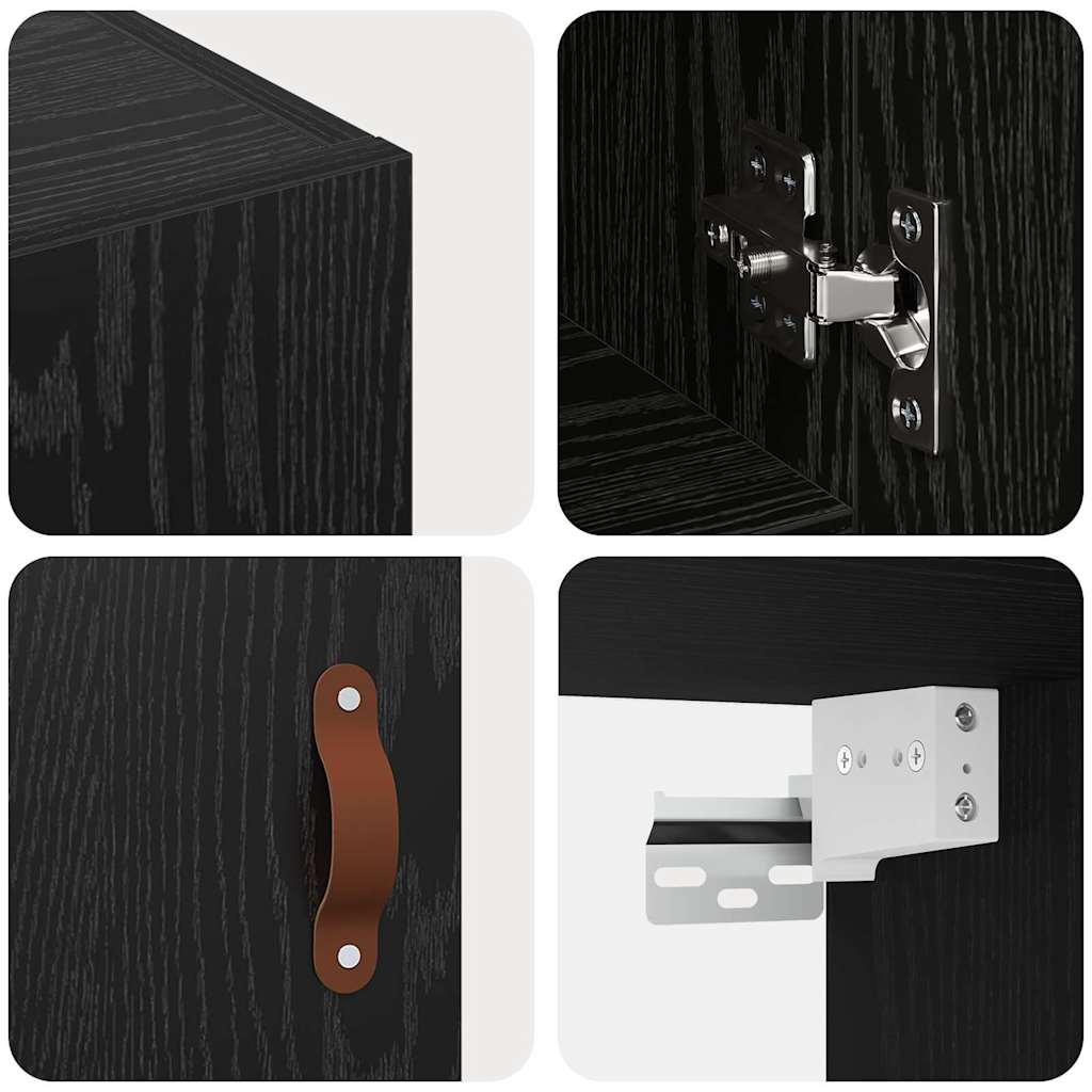 Armadietto a muro Rovere nero 60 x 31 x 60 cm Legno multistrato | homemem39