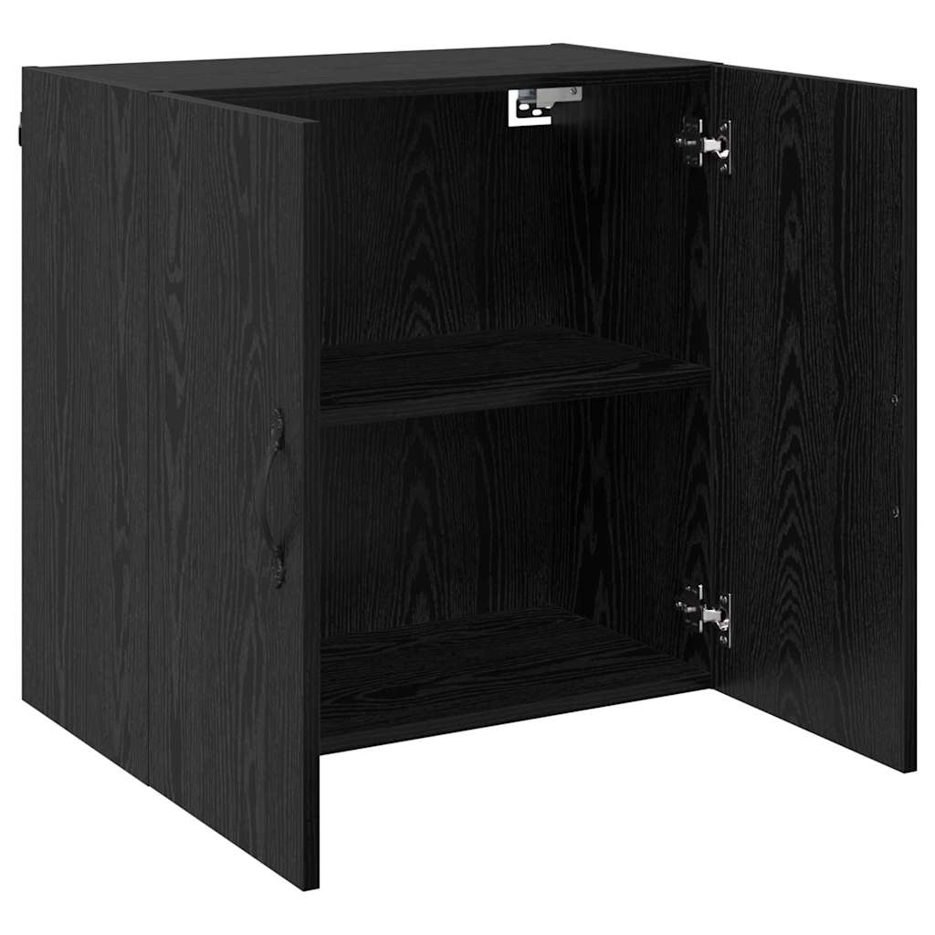 Mobiletto a muro Rovere Nero 60 x 31 x 60 cm Legno multistrato | homemem39
