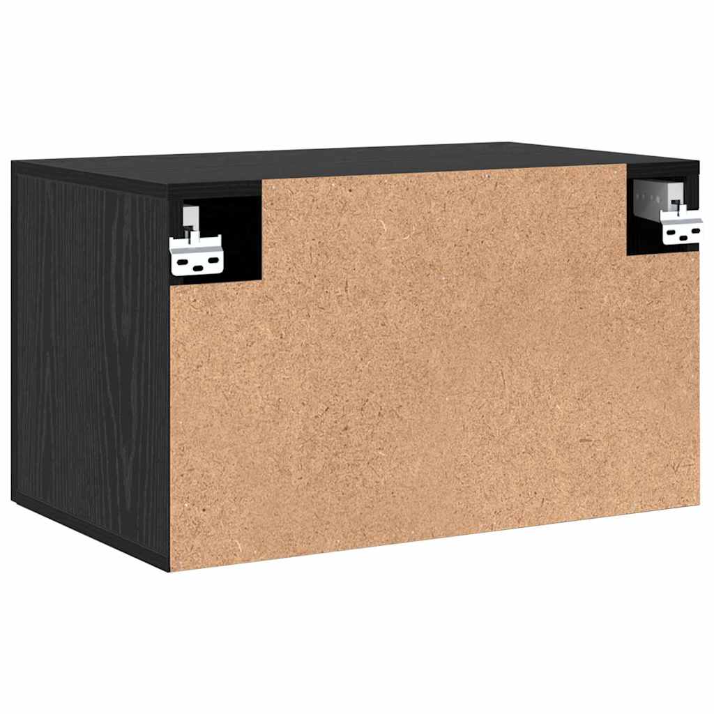 Mobiletto a muro Rovere Nero 60 x 36,5 x 35 cm
