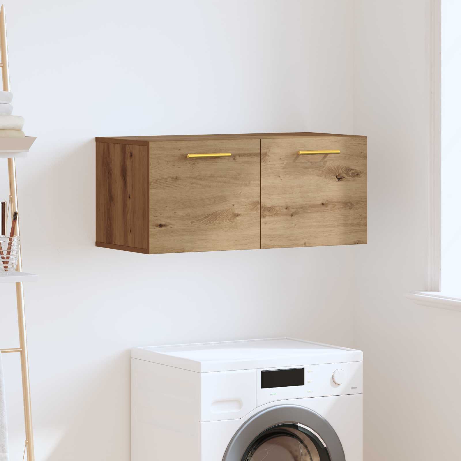 Armadietto a muro rovere artigianale 80 x 36.5 x 35 cm | homemem39