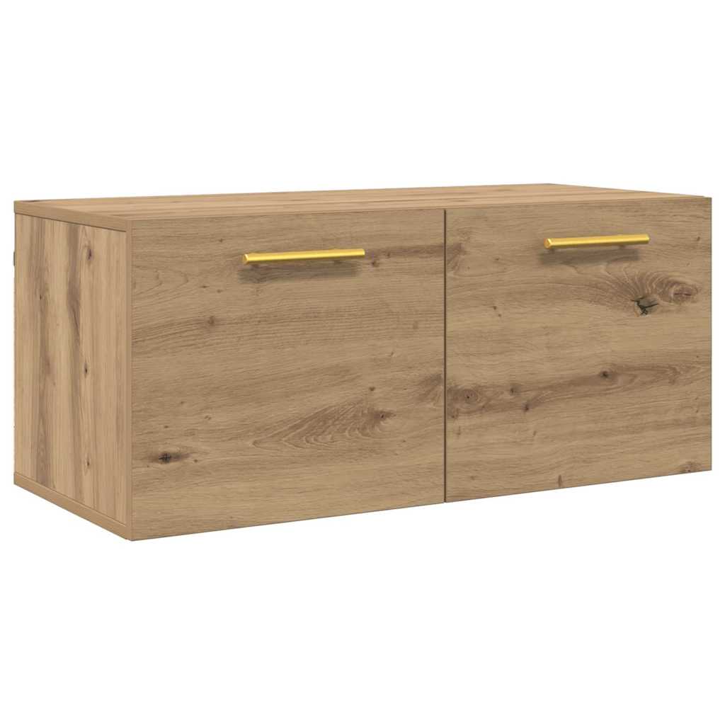 Armadietto a muro rovere artigianale 80 x 36.5 x 35 cm | homemem39