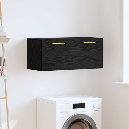 Armadietto a muro Rovere nero 80 x 36.5 x 35 cm | homemem39