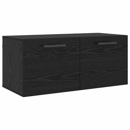 Armadietto a muro Rovere nero 80 x 36.5 x 35 cm | homemem39
