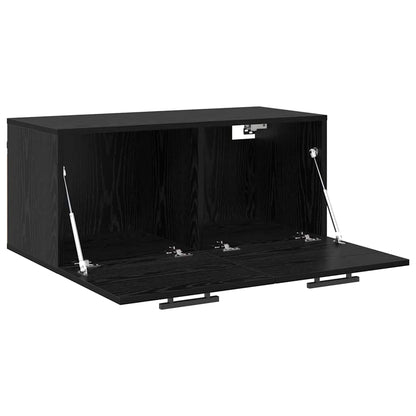 Armadietto a muro Rovere nero 80 x 36.5 x 35 cm | homemem39