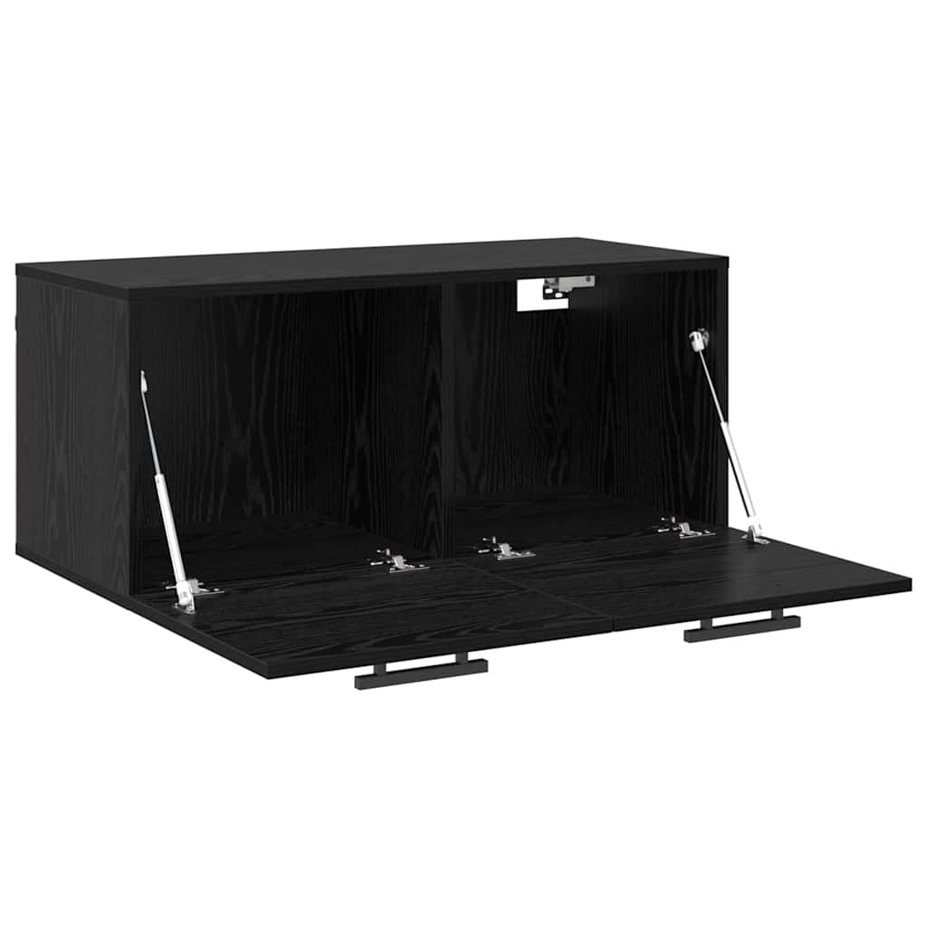 Armadietto a muro Rovere nero 80 x 36.5 x 35 cm