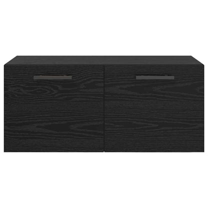 Armadietto a muro Rovere nero 80 x 36.5 x 35 cm | homemem39