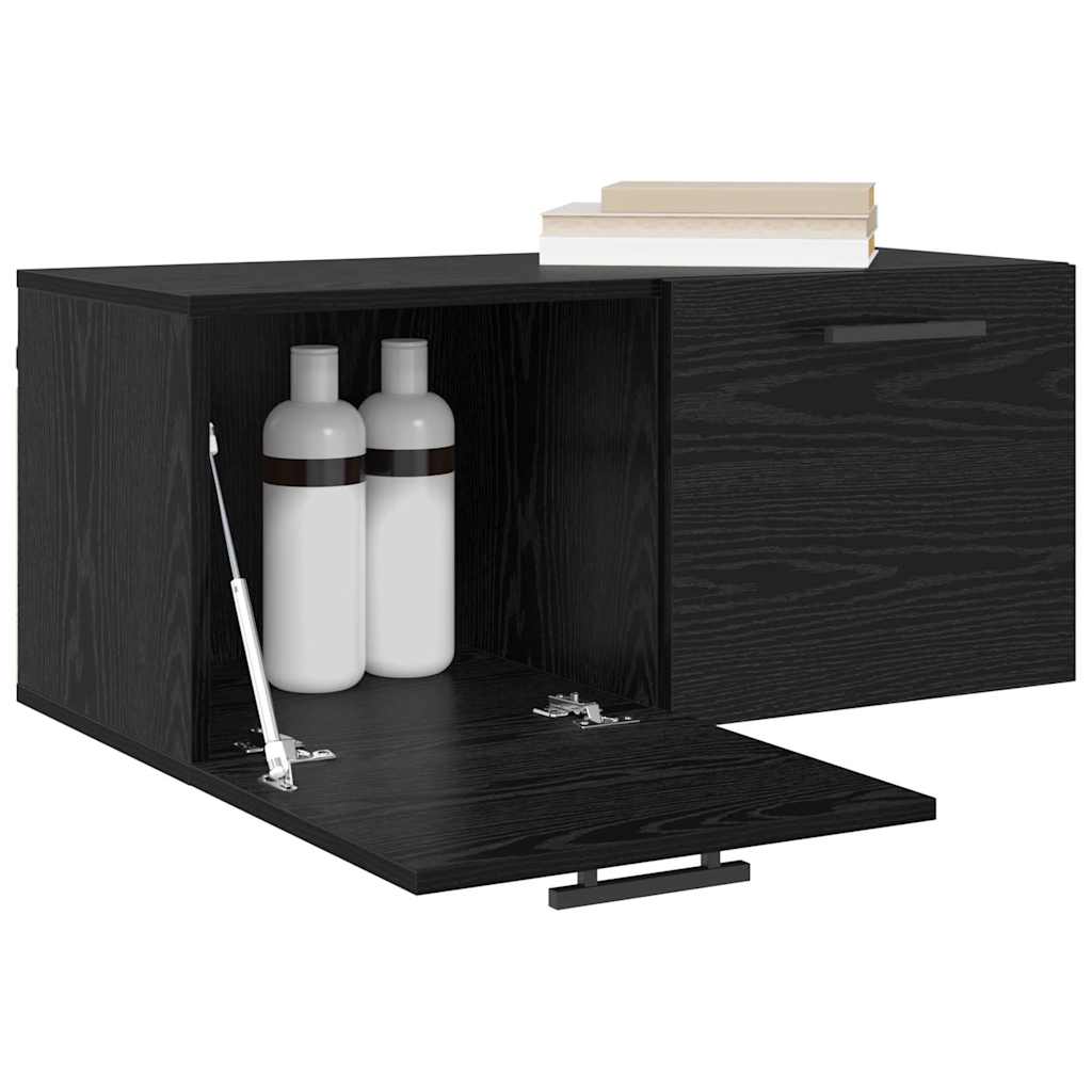 Armadietto a muro Rovere nero 80 x 36.5 x 35 cm