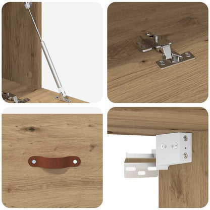 Mobiletto a muro Rovere artigianale 100 x 36,5 x 35 cm | homemem39