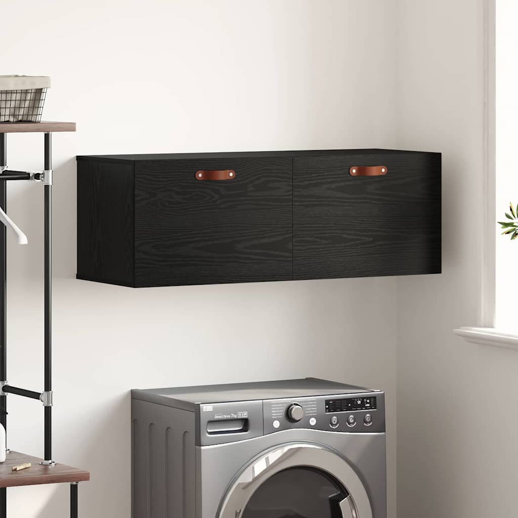 Mobiletto a muro Rovere Nero 100 x 36,5 x 35 cm
