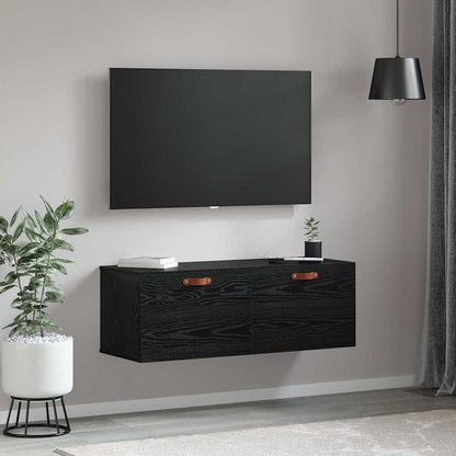 Mobiletto a muro Rovere Nero 100 x 36,5 x 35 cm | homemem39