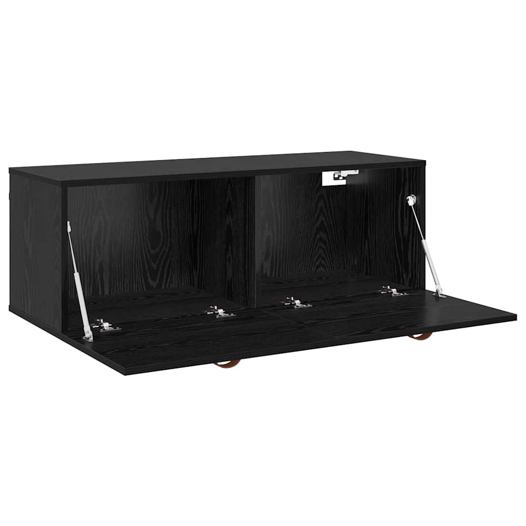 Mobiletto a muro Rovere Nero 100 x 36,5 x 35 cm