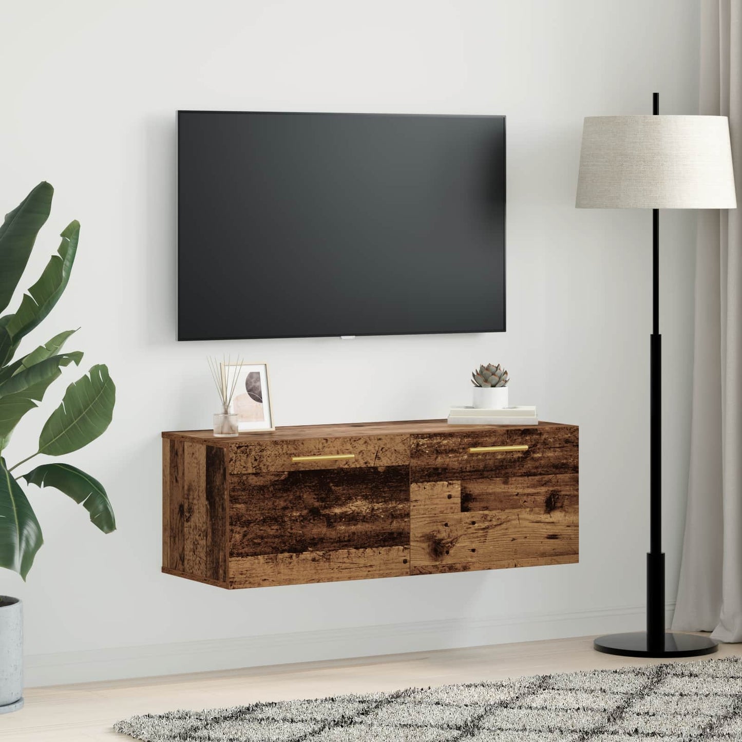 Armadietto a muro Legno vecchio 100 x 36.5 x 35 cm