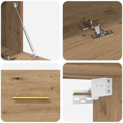 Armadietto a muro rovere artigianale 100 x 36.5 x 35 cm | homemem39