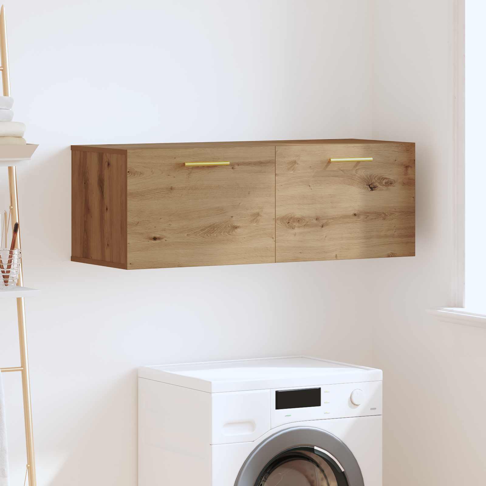 Armadietto a muro rovere artigianale 100 x 36.5 x 35 cm | homemem39