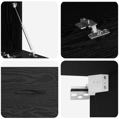 Mobiletto a muro Rovere Nero 100 x 36,5 x 35 cm | homemem39