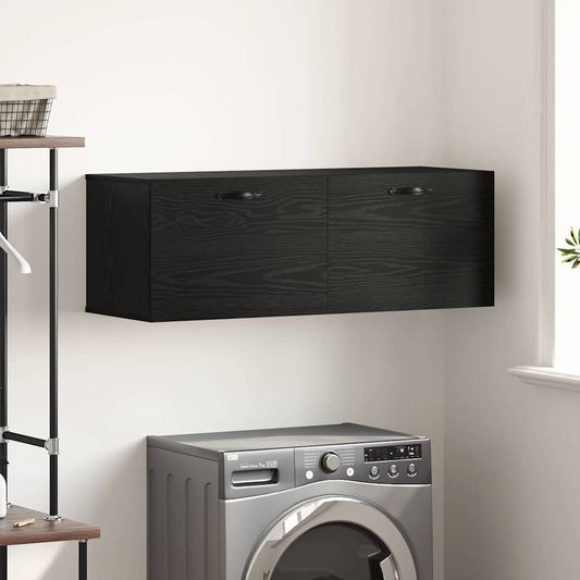 Mobiletto a muro Rovere Nero 100 x 36,5 x 35 cm