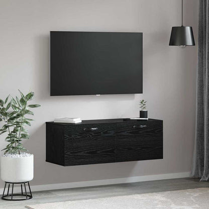 Mobiletto a muro Rovere Nero 100 x 36,5 x 35 cm