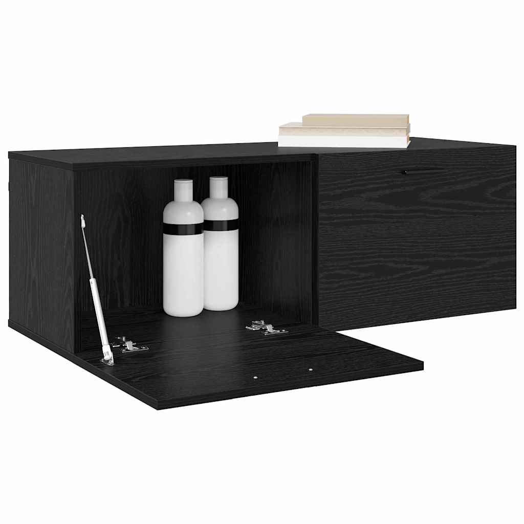 Mobiletto a muro Rovere Nero 100 x 36,5 x 35 cm | homemem39