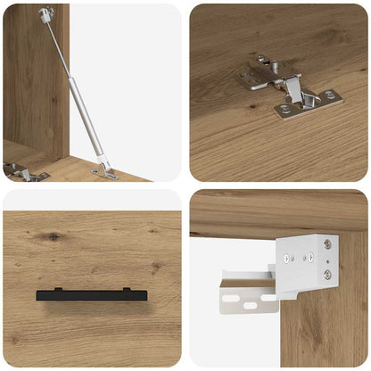 Armadietto a muro rovere artigianale 100 x 36.5 x 35 cm | homemem39