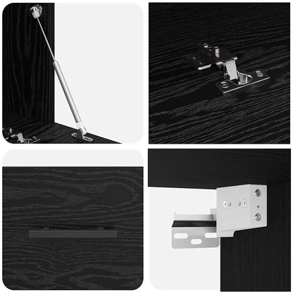 Armadietto a muro Rovere nero 100 x 36.5 x 35 cm | homemem39