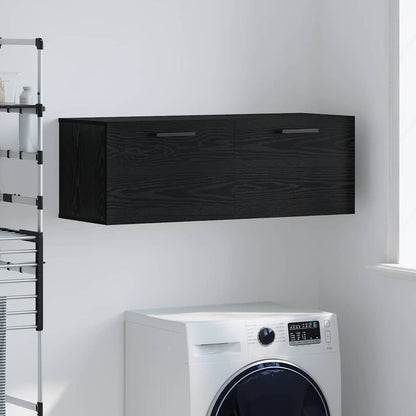 Armadietto a muro Rovere nero 100 x 36.5 x 35 cm