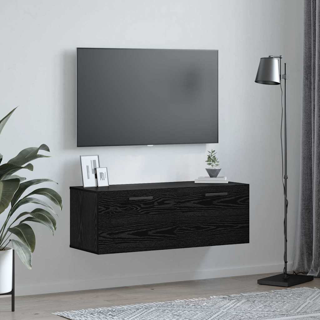 Armadietto a muro Rovere nero 100 x 36.5 x 35 cm | homemem39