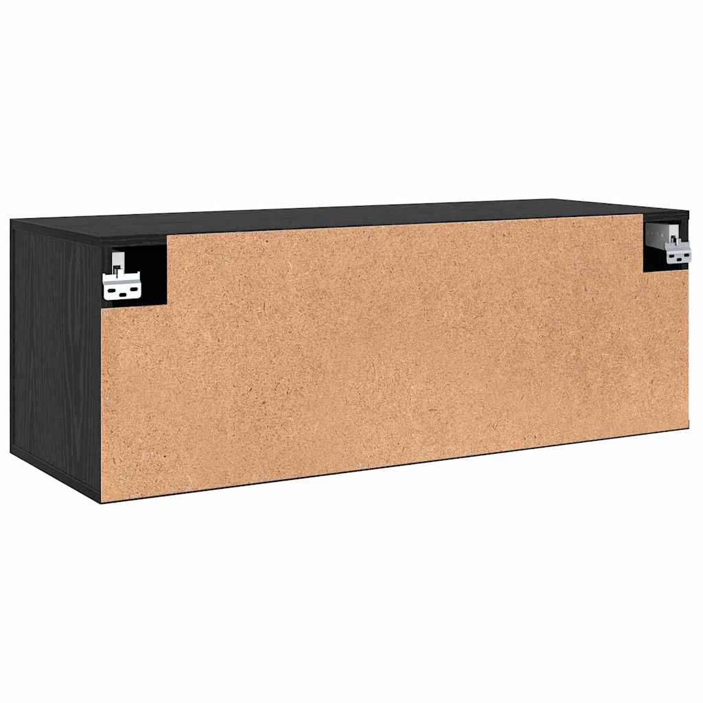 Armadietto a muro Rovere nero 100 x 36.5 x 35 cm