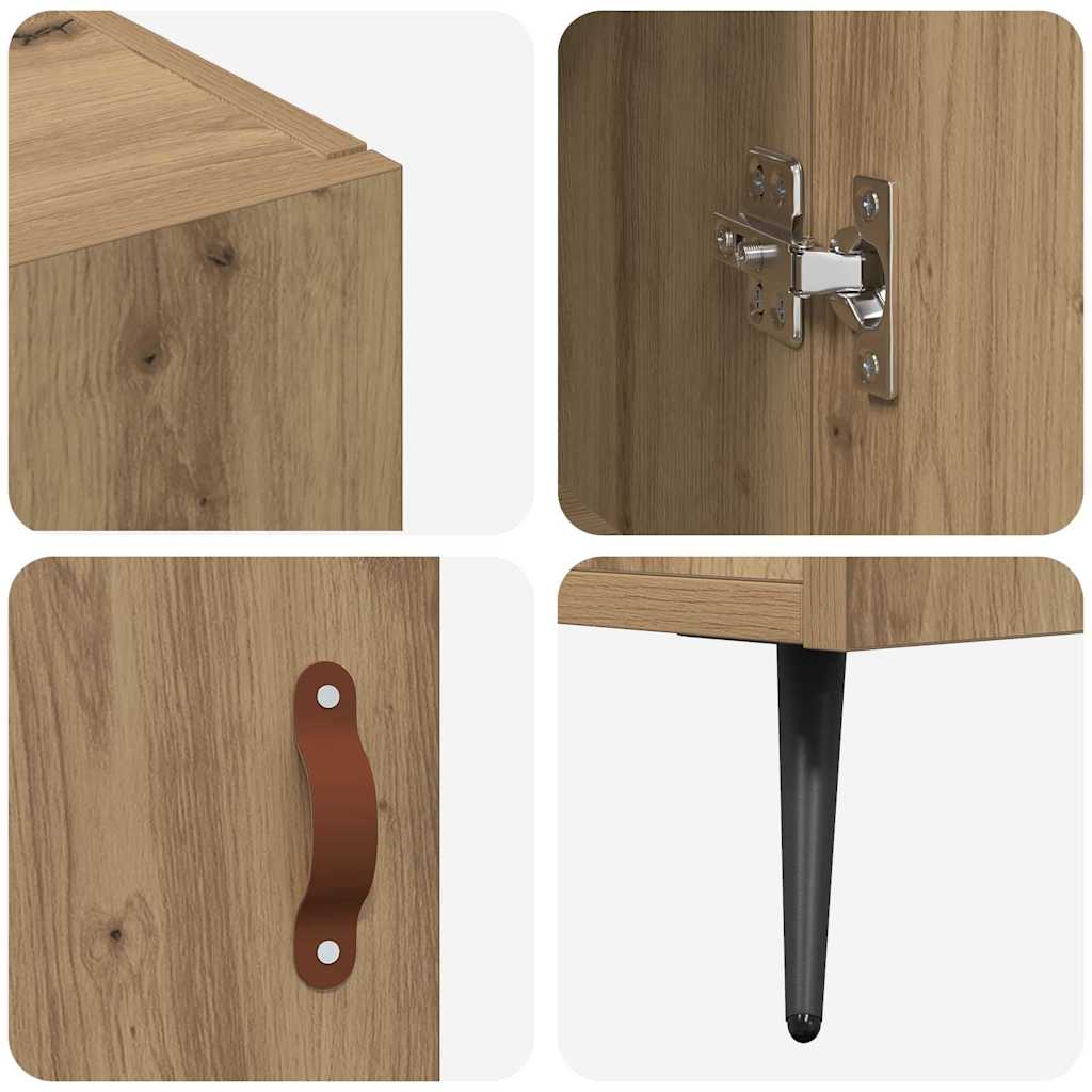 Credenza Rovere artigianale 89,5 x 34 x 80 cm Legno multistrato