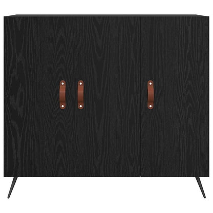 Credenza Rovere Nero 89,5 x 34 x 80 cm Legno multistrato