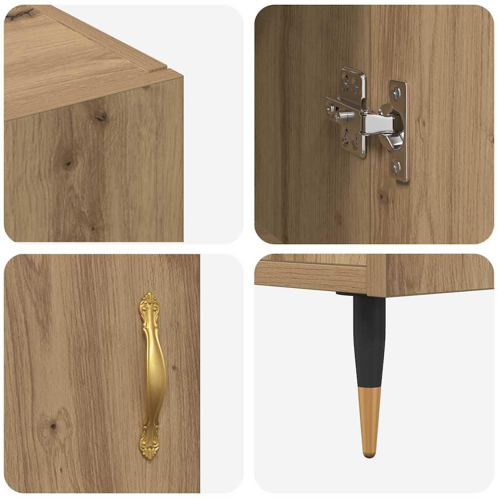 Credenza Rovere artigianale 90 x 34 x 80 cm Legno multistrato