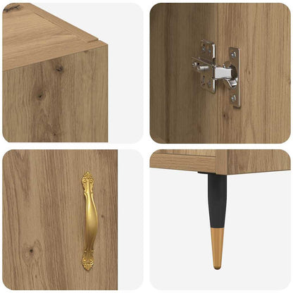 Credenza Rovere artigianale 90 x 34 x 80 cm Legno multistrato