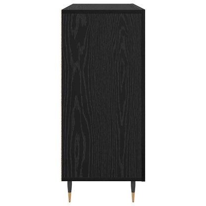 Credenza Rovere Nero 90 x 34 x 80 cm Legno multistrato