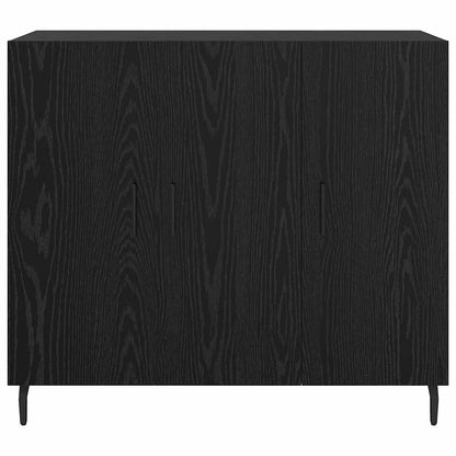 Credenza Rovere Nero 90 x 34 x 80 cm Legno multistrato