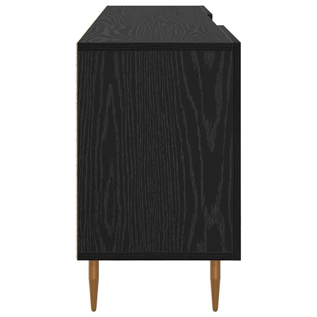 Mobile TV Rovere nero 150 x 30 x 50 cm Legno multistrato