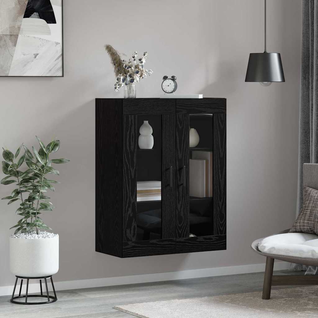 Credenza Rovere Nero 69,5 x 34 x 90 cm Legno multistrato