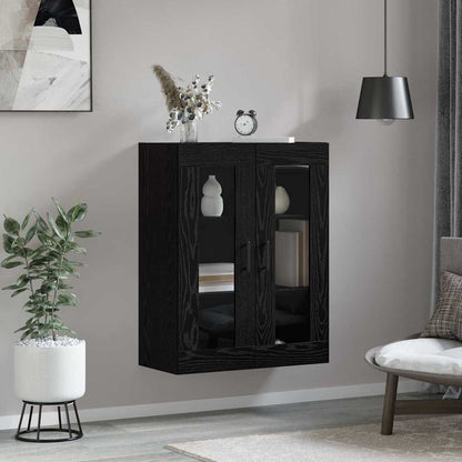 Credenza Rovere Nero 69,5 x 34 x 90 cm Legno multistrato