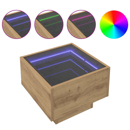 Tavolino da salotto rovere artigianale 40 x 40 x 30 cm