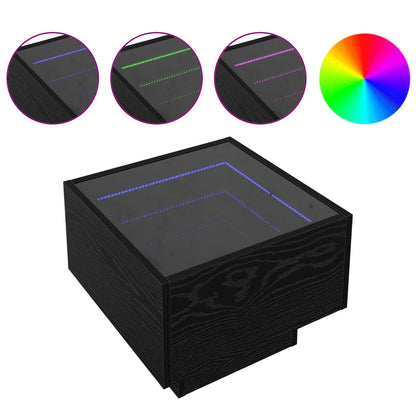 Tavolino da salotto Rovere nero 40 x 40 x 30 cm