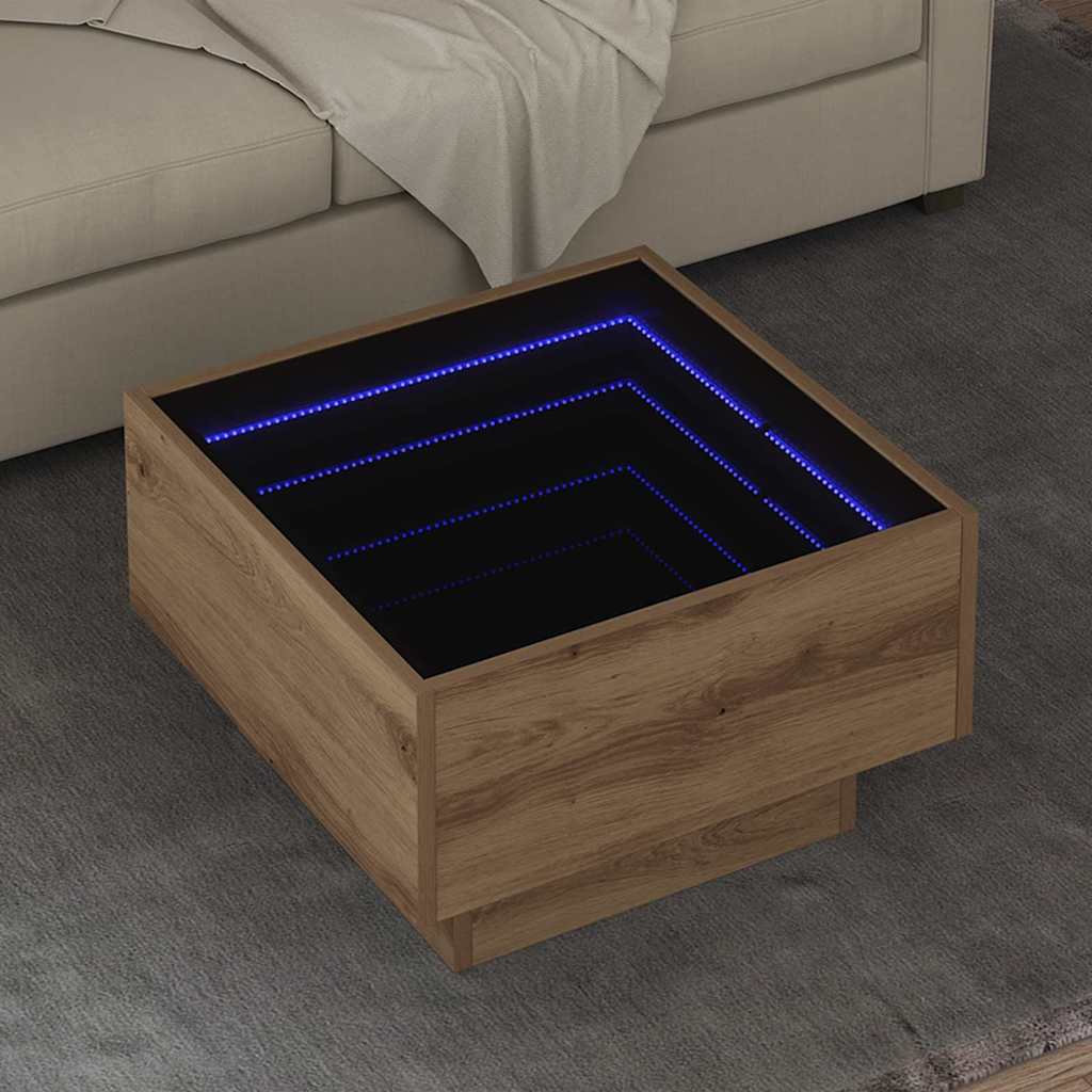 Tavolino da salotto rovere artigianale 50 x 50 x 30 cm | homemem39