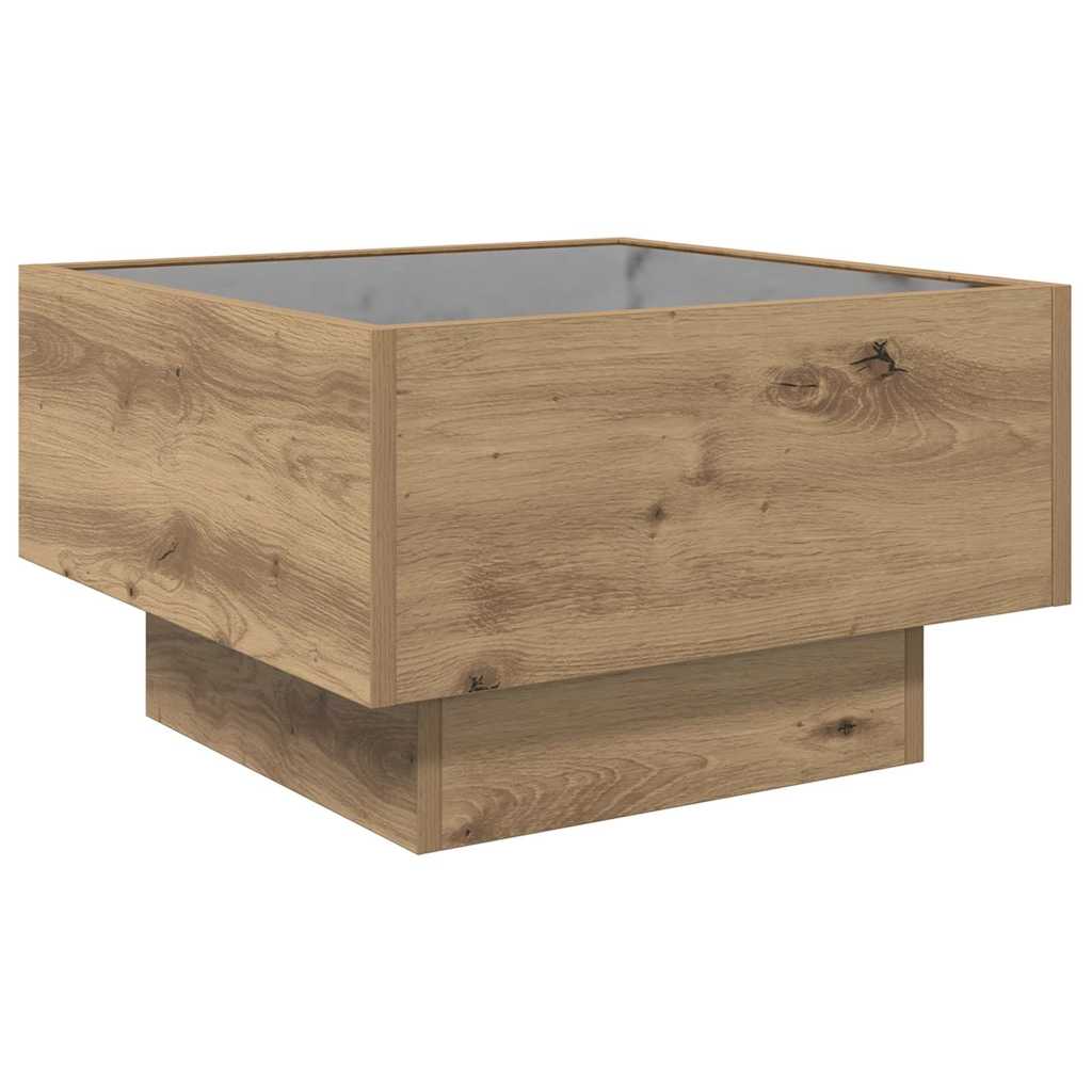 Tavolino da salotto rovere artigianale 50 x 50 x 30 cm | homemem39