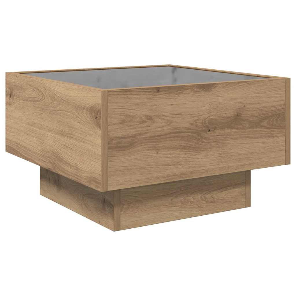 Tavolino da salotto rovere artigianale 50 x 50 x 30 cm
