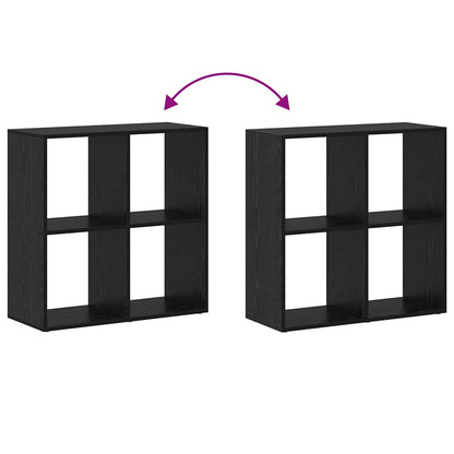 Armadio per Libri Rovere Nero 69,5 x 29 x 69,5 cm