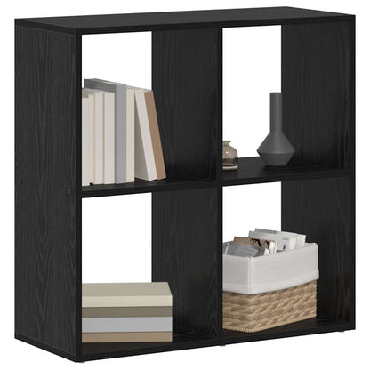 Armadio per Libri Rovere Nero 69,5 x 29 x 69,5 cm